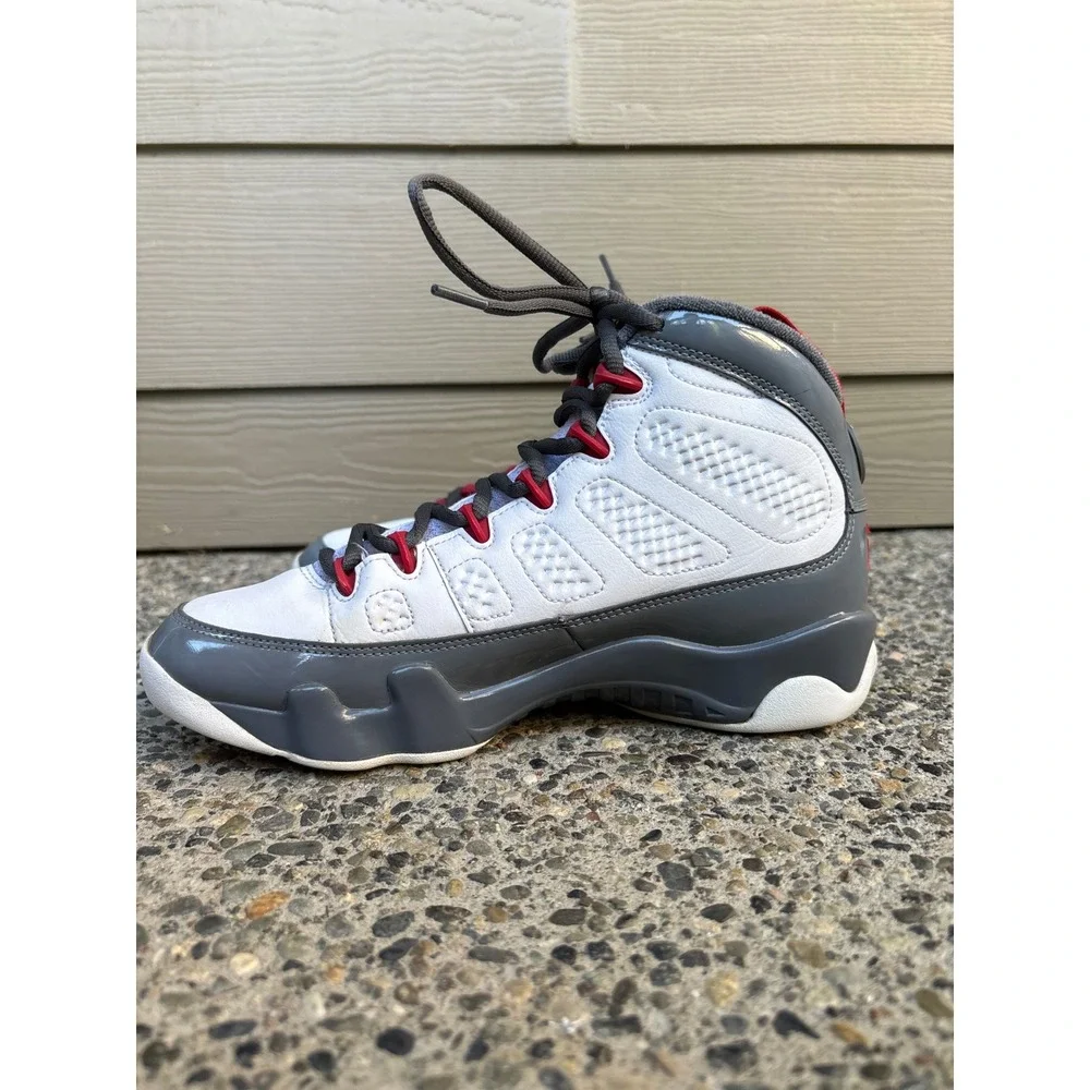 Air Jordan 9 Retro Fire Red White Cool Grey CT8019-162 Men's Size 7
